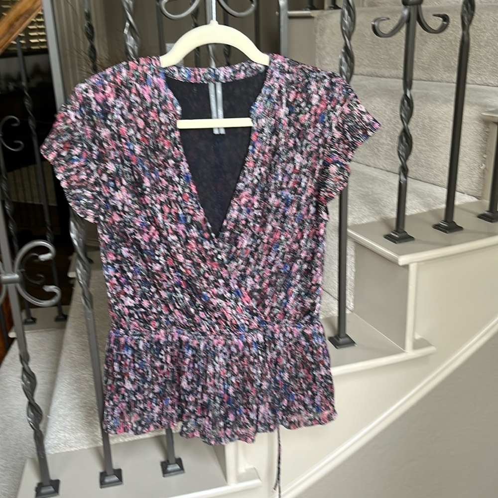 Anthropologie Blouse with Metallic Shinmer